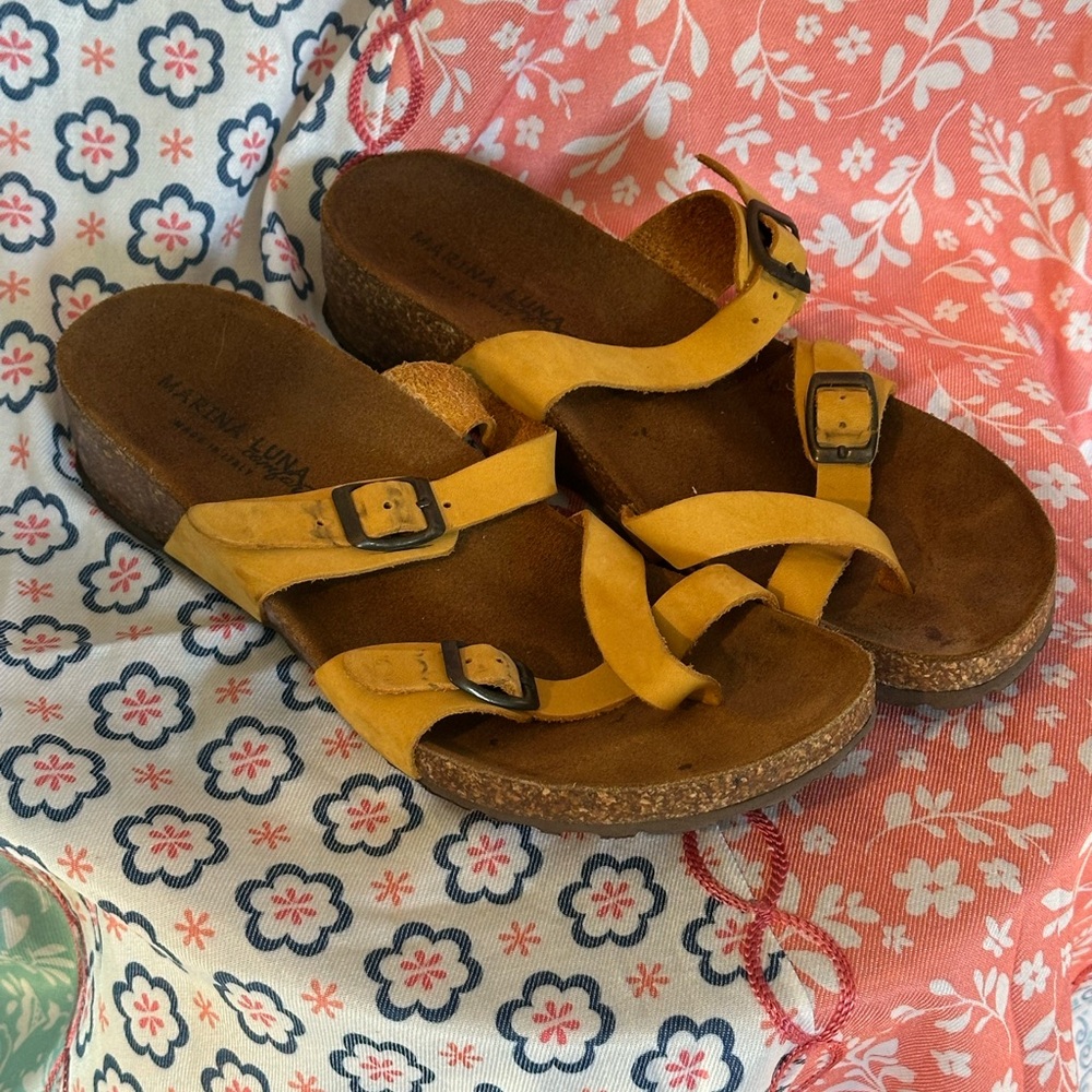 Marina Luna Mustard Sandals